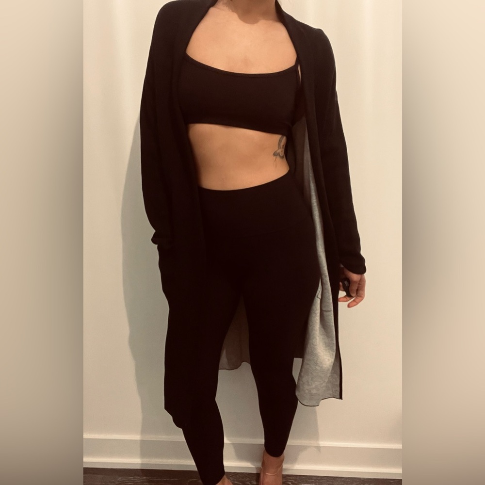 Babaton Long Black Cardigan